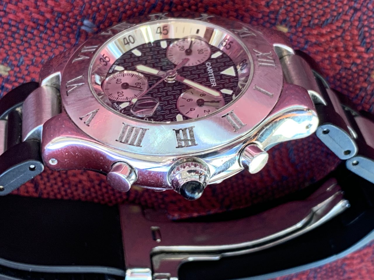 Cartier 21 Chronoscaph Mens watch Unisex Quartz Steel W10198U2 5