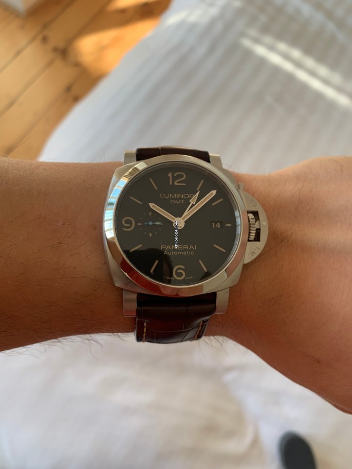 Panerai Luminor 1950 3 Days GMT Automatic Mens watch Unisex Automatic Steel PAM 01320 5