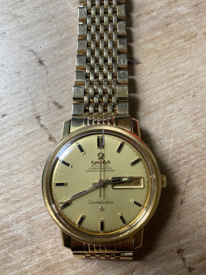 Omega Constellation Mens watch Unisex Automatic Gold Steel 1068 5