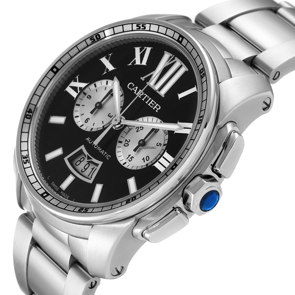 Cartier Calibre de Cartier Chronograph Mens watch Unisex Automatic Steel W7100061 5