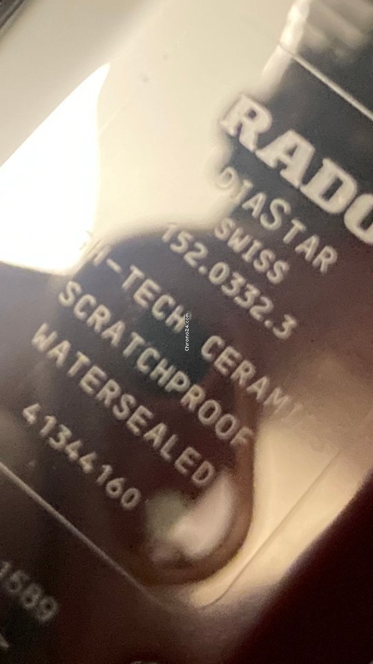 Rado Diastar Mens watch Unisex Quartz Ceramic 152.0332.3 5