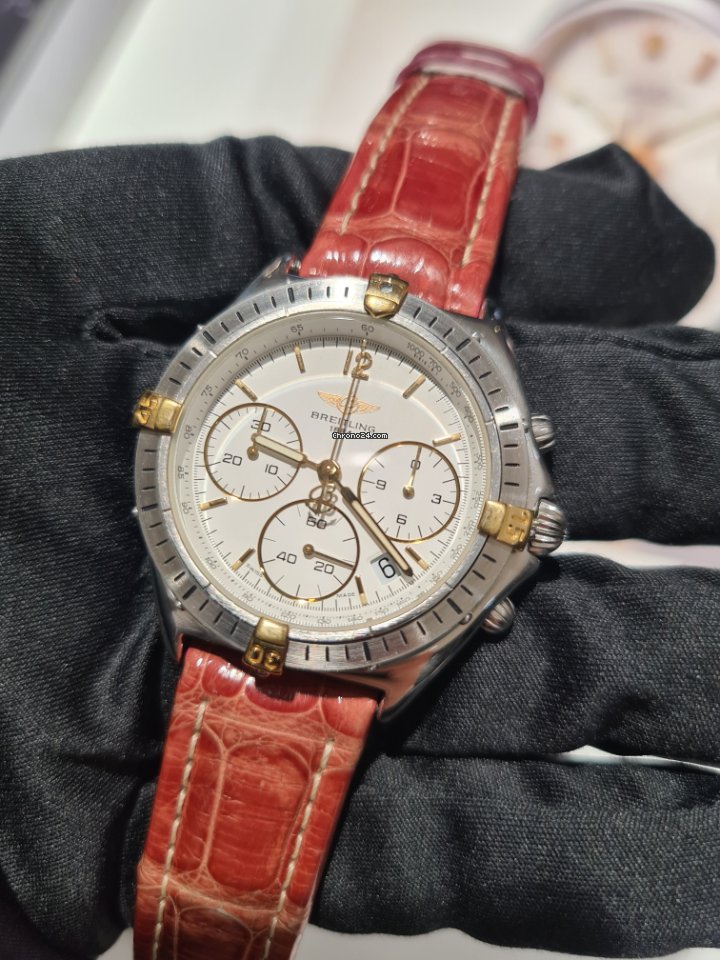 Breitling Mens watch Unisex Quartz Gold Steel B55045 5