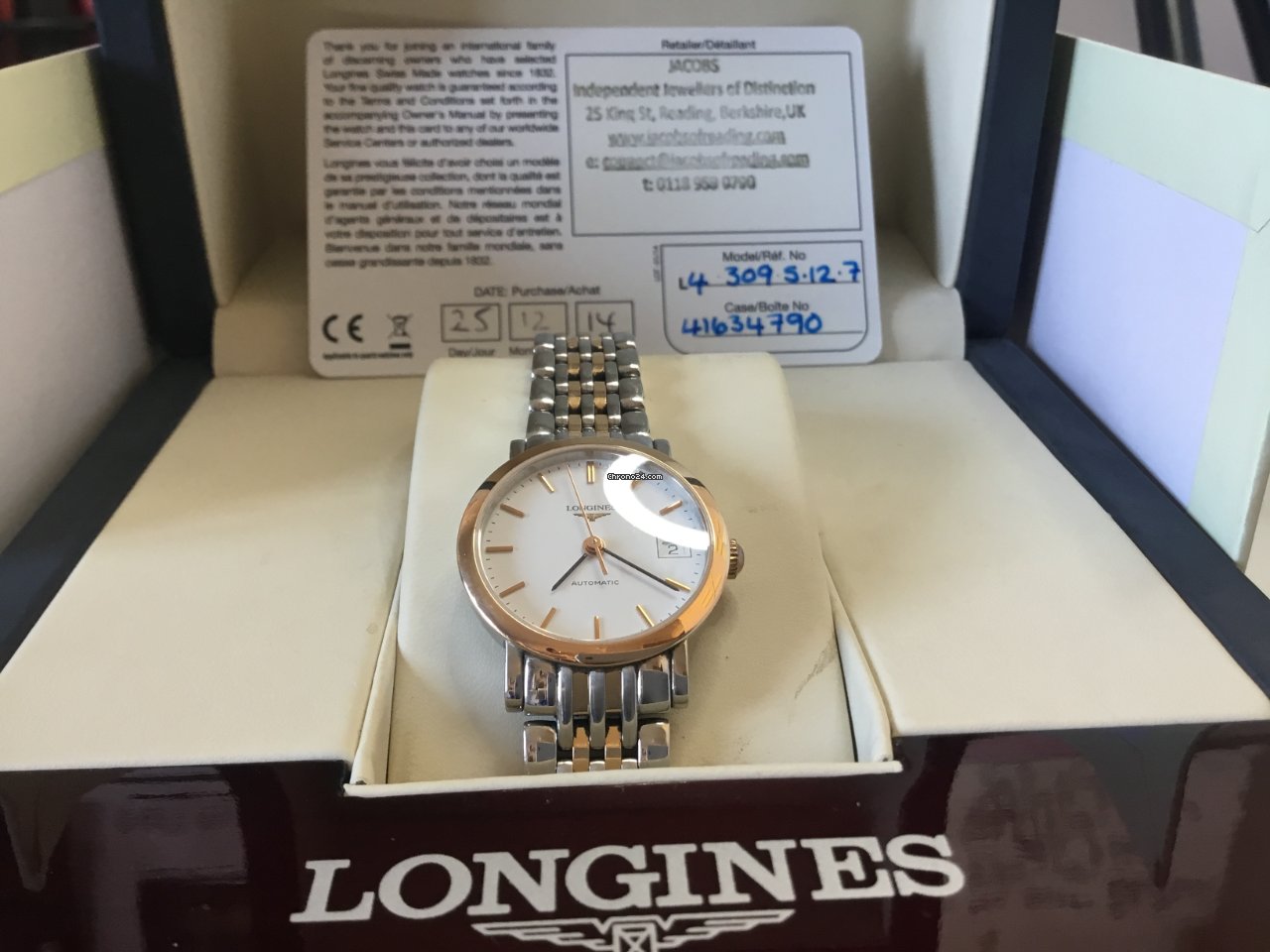 Longines Elegant Womens watch Automatic Gold Steel L4.309.5.12.7 5
