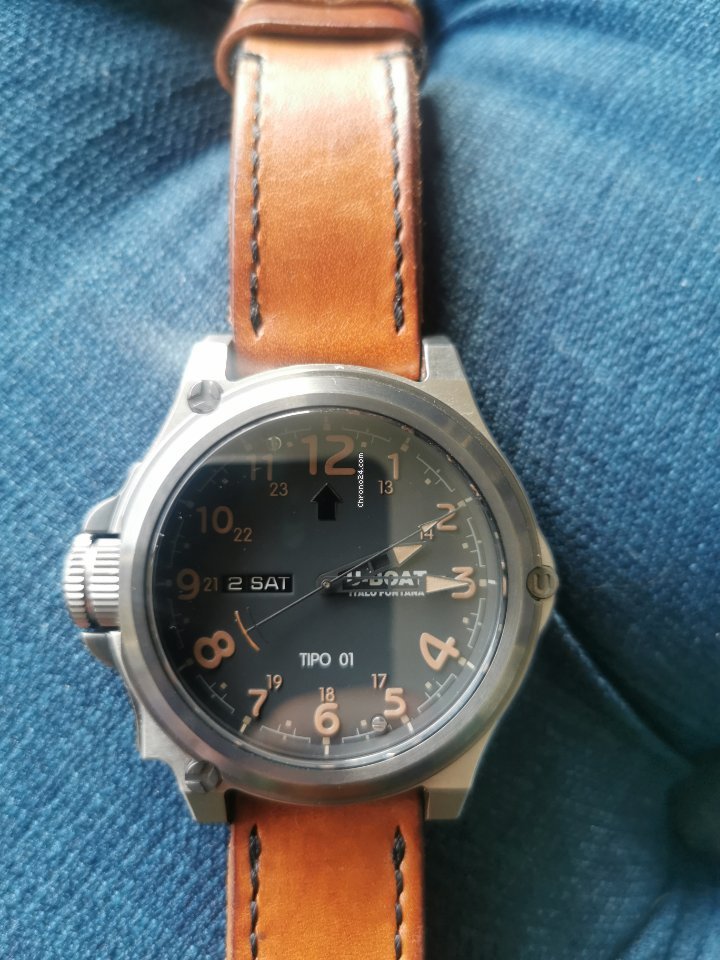 U-Boat Tipo 01 Mens watch Unisex Automatic Titanium 7472 5