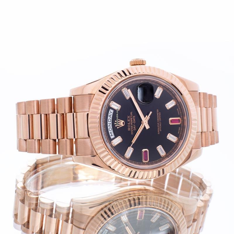 Rolex Day-Date II Mens watch Unisex Rose gold Automatic 218235 5