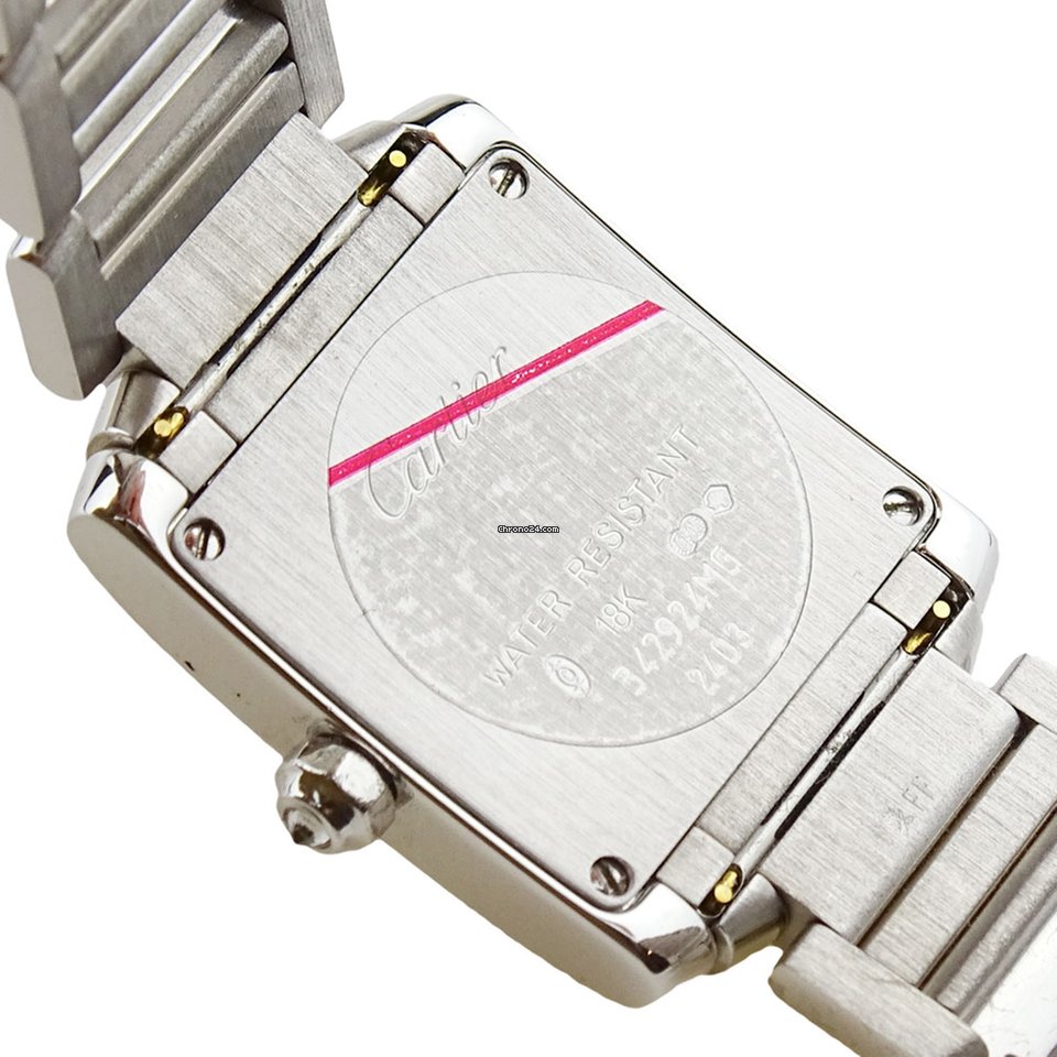 Cartier Tank Francaise Mens watch Unisex Quartz White gold WE1002SE 5