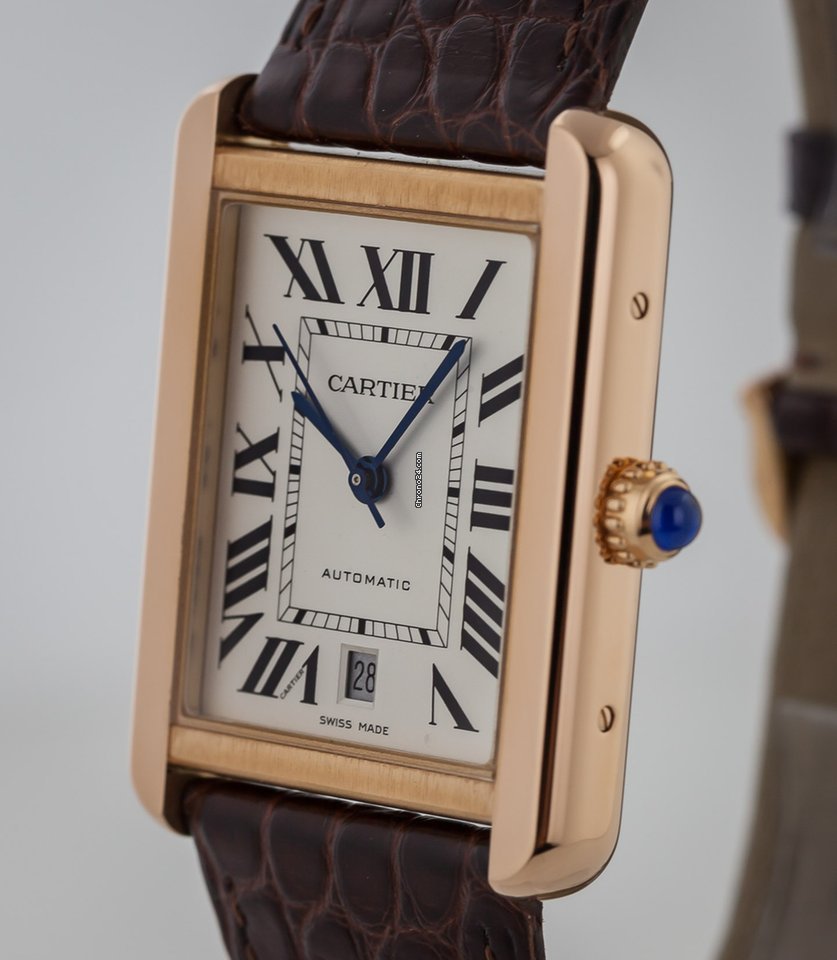 Cartier Tank Solo Mens watch Unisex Automatic Rose gold W5200026 5