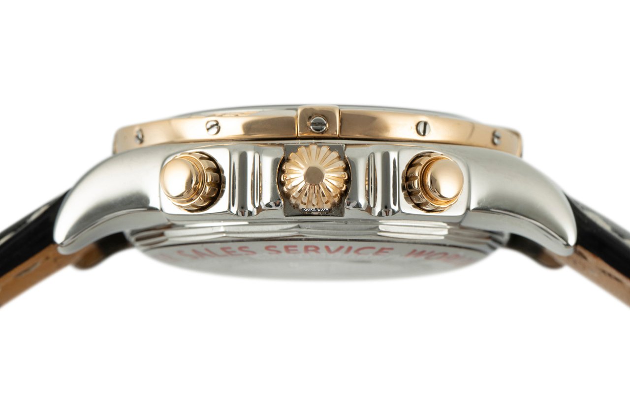 Breitling Chronomat 41 Mens watch Unisex Automatic Gold Steel CB0140 5