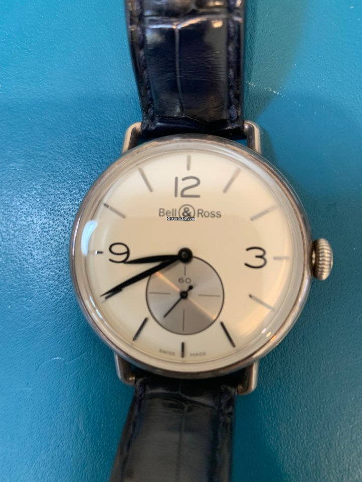 Bell & Ross Vintage Mens watch Unisex Manual winding Silver BRWW1-ME-AG-SI SCR 5
