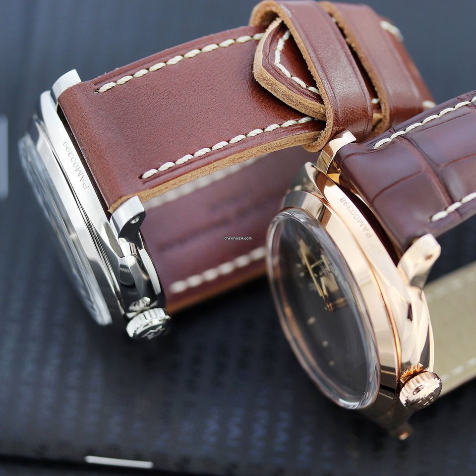 Panerai Special Editions Mens watch Unisex Manual winding Gold Steel pam00398 & pam0399 5