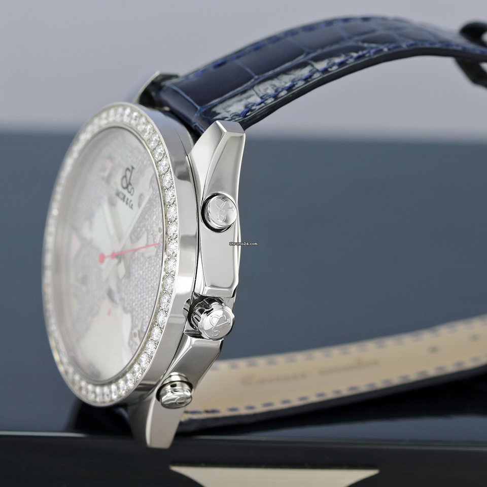 Jacob & Co. Five Time Zone Womens watch Quartz Steel JC-47WW 3.25ct bezel 5