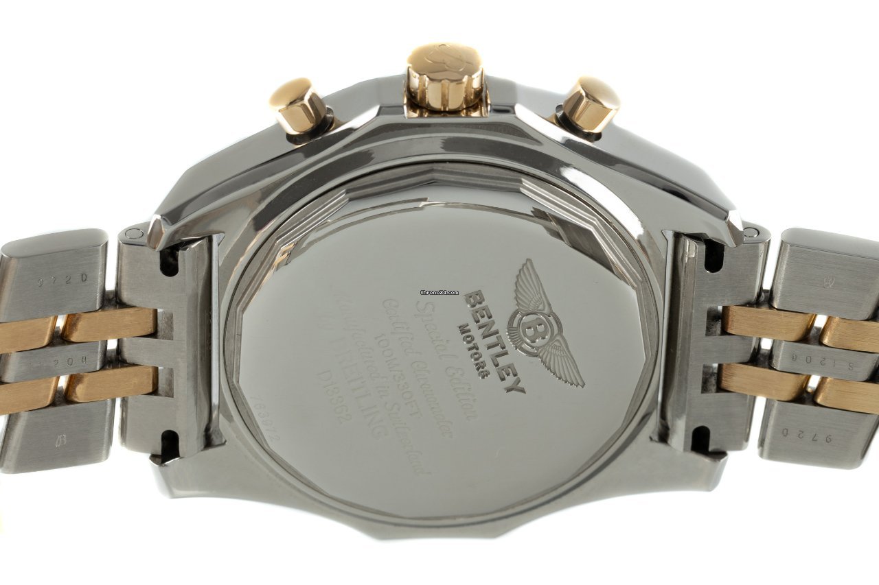 Breitling Bentley GT Mens watch Unisex Automatic Gold Steel D13362 5