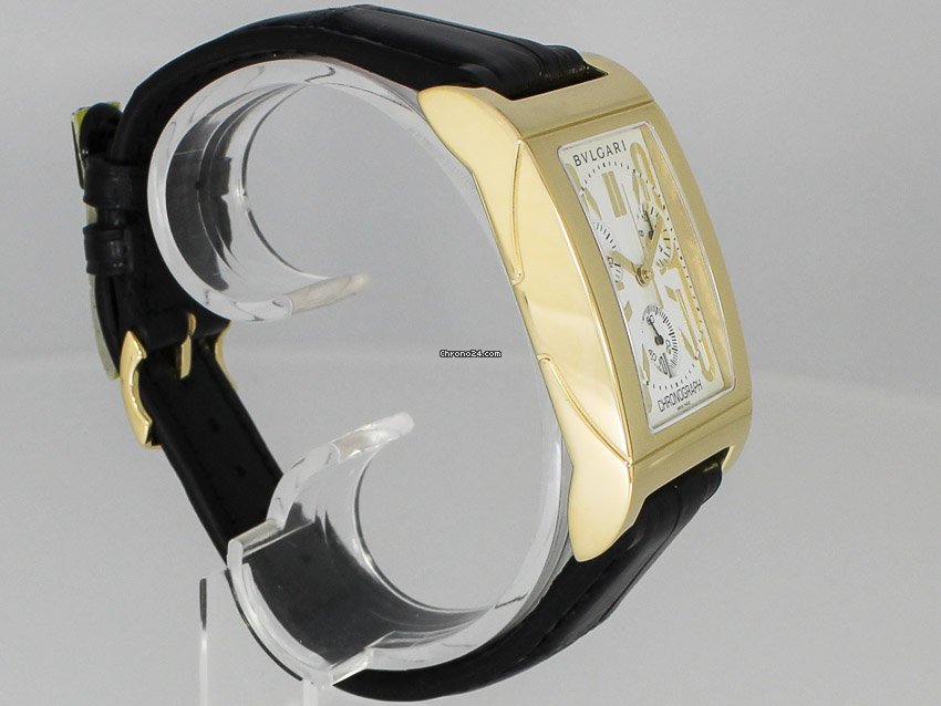 Bulgari Rettangolo Mens watch Unisex Quartz Yellow gold RTC49G 5