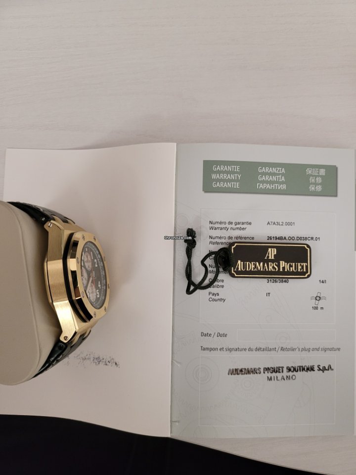 Audemars Piguet Automatic Yellow gold 26194BA monte napoleone green dial 5