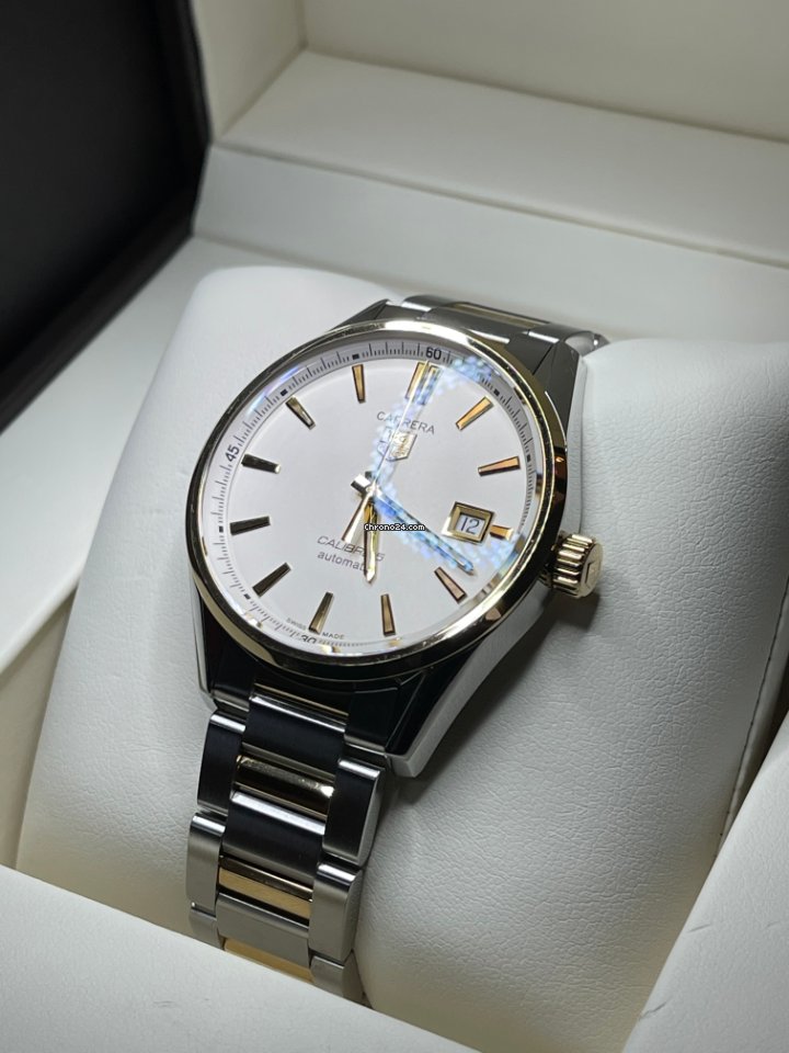 TAG Heuer Carrera Calibre 5 Mens watch Unisex Automatic Gold Steel WAR215B.BD0783 5