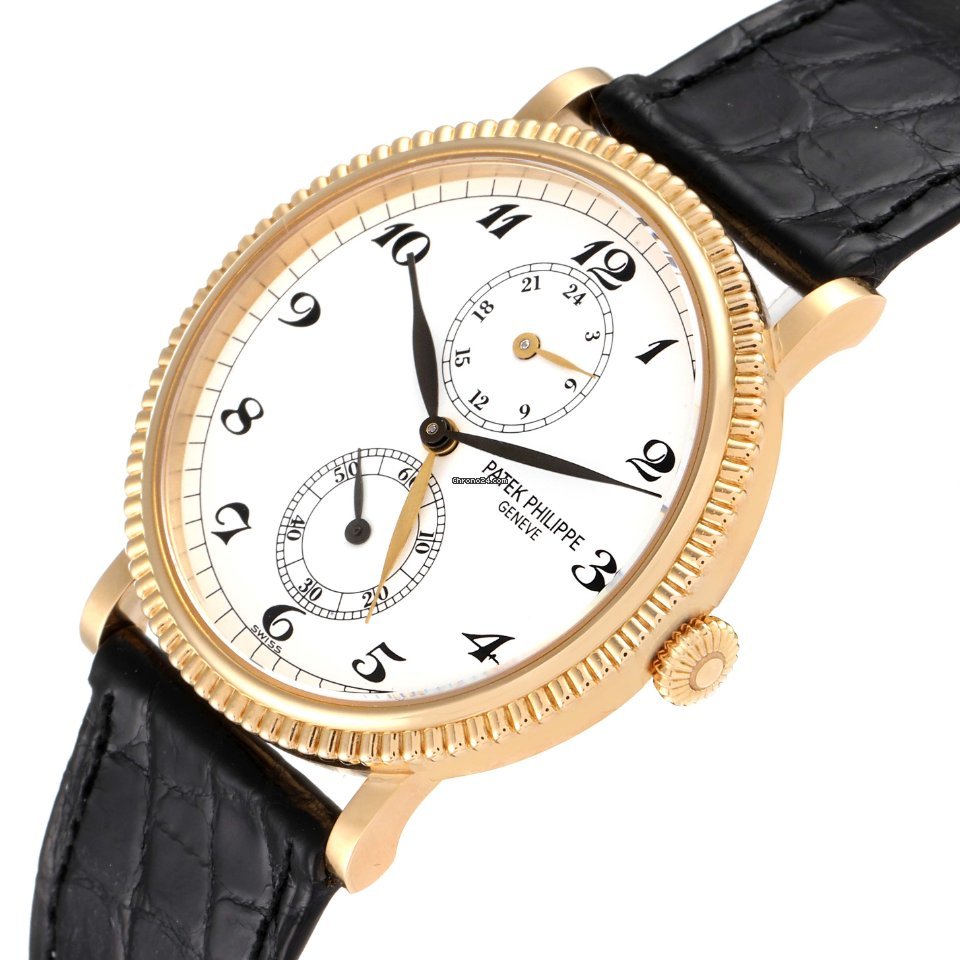 Patek Philippe Travel Time Mens watch Unisex Manual winding Yellow gold 5034J 5