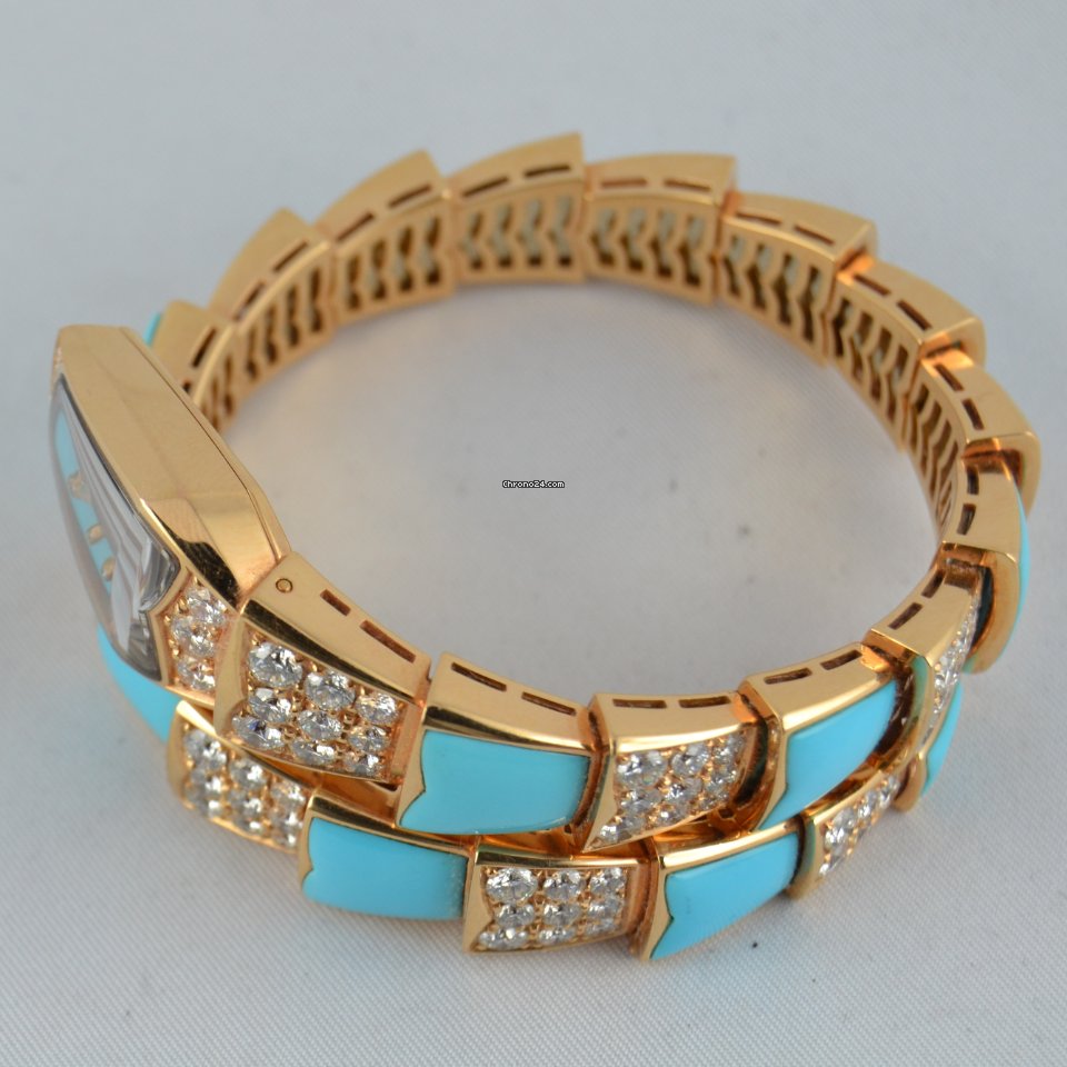 Bulgari Serpenti Womens watch Quartz Rose gold SP P 26G 5