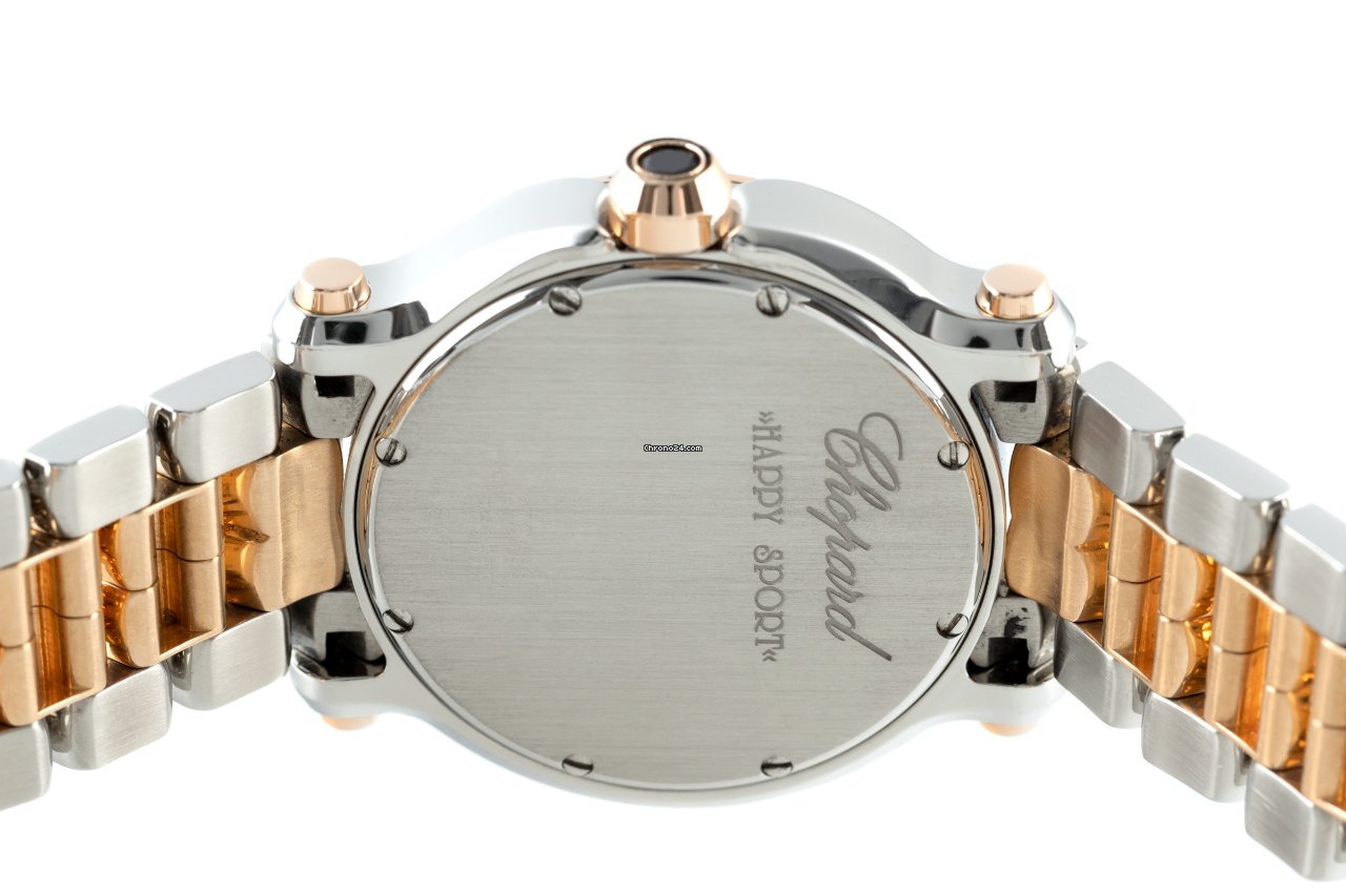 Chopard Happy Sport Womens watch Quartz Gold Steel 27 8488 5