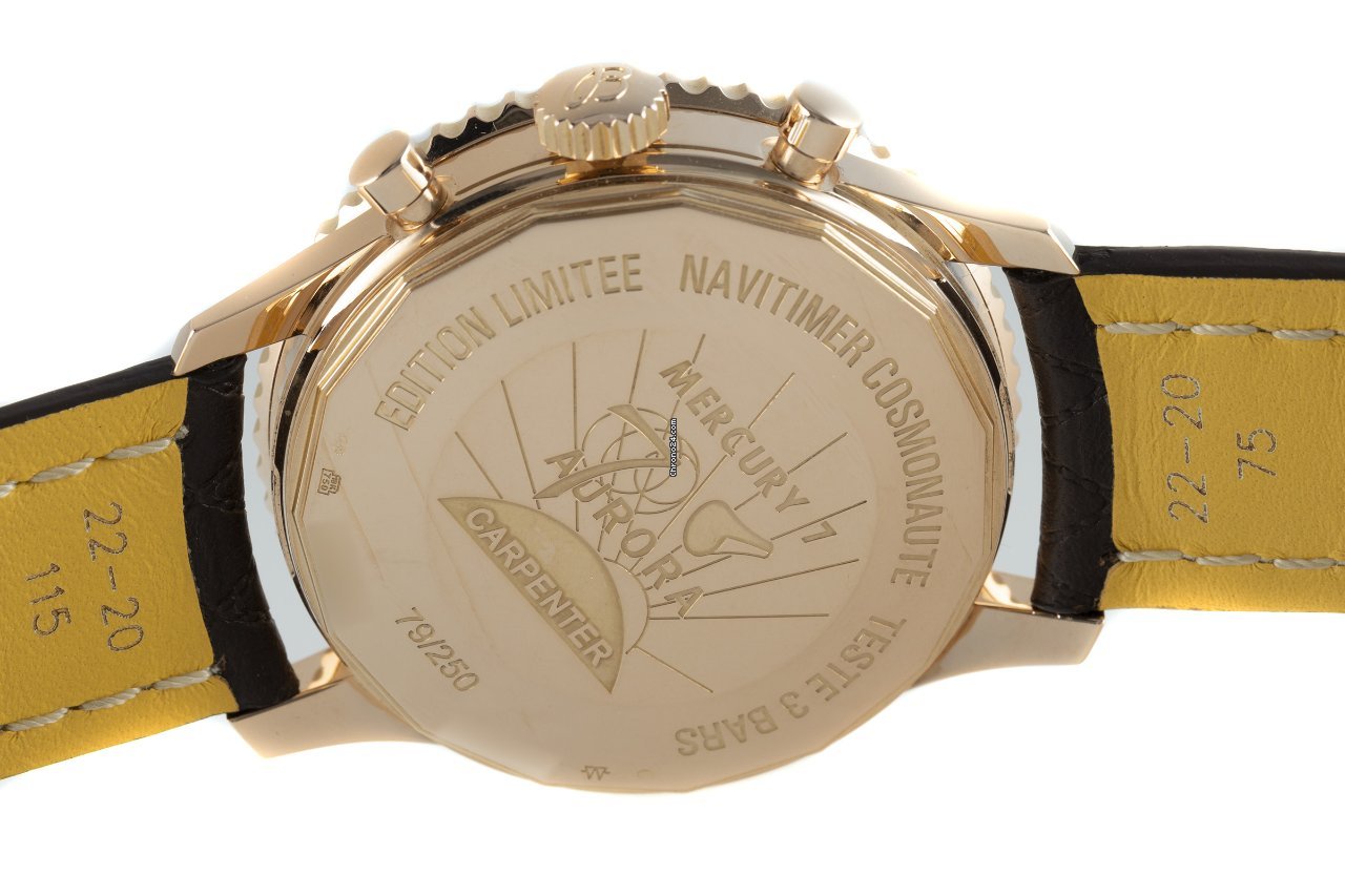 Breitling Navitimer Cosmonaute Mens watch Unisex Manual winding Red gold RB0210 5