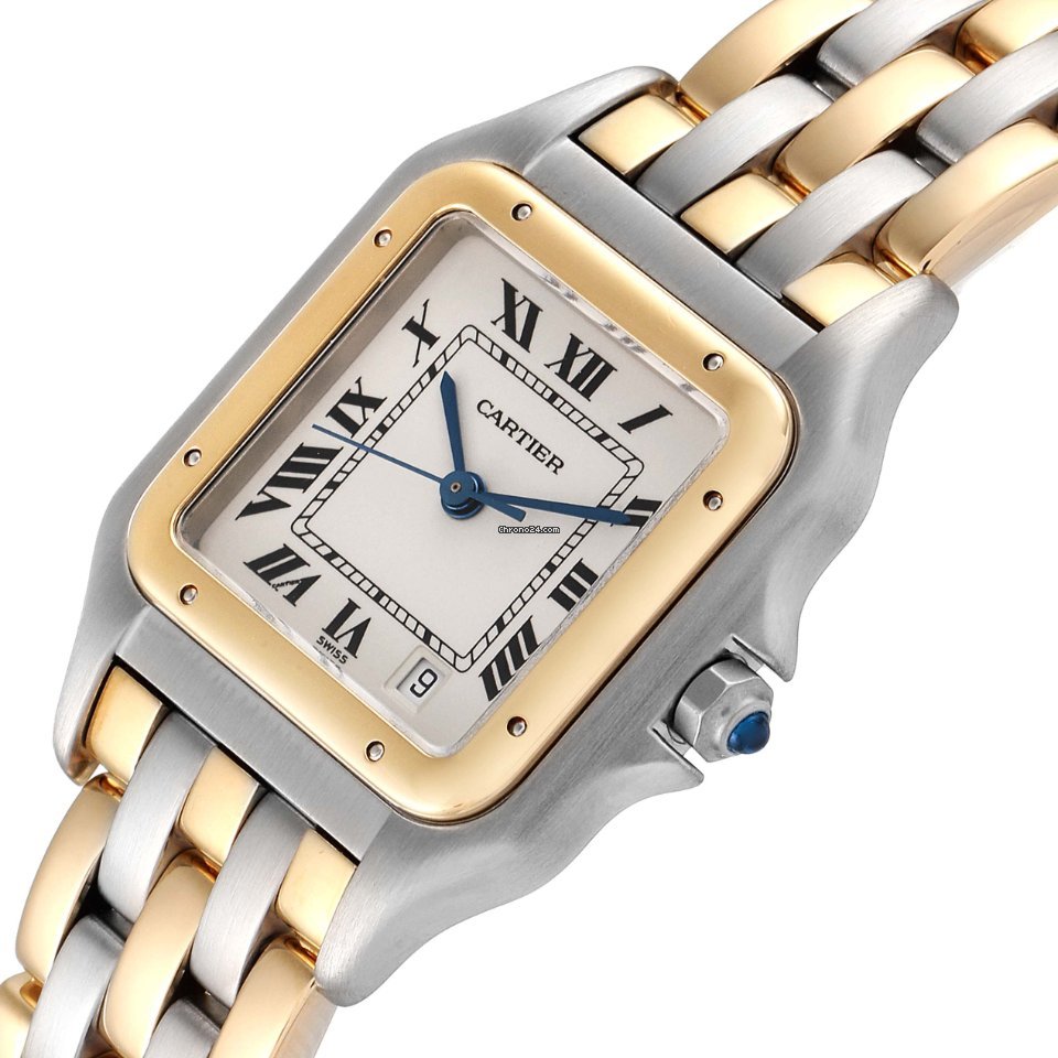 Cartier Panthere Mens watch Unisex Quartz Gold Steel W25028B8 5