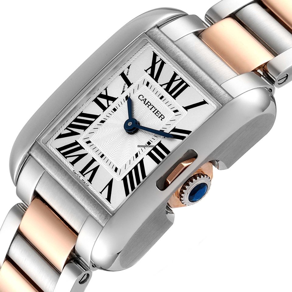 Cartier Tank Anglaise Womens watch Quartz Gold Steel W5310036 5