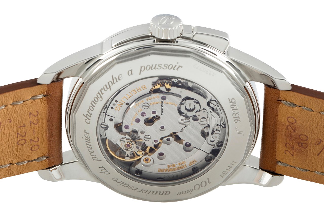 Breitling Transocean Chronograph Mens watch Unisex Manual winding Steel AB1411 5