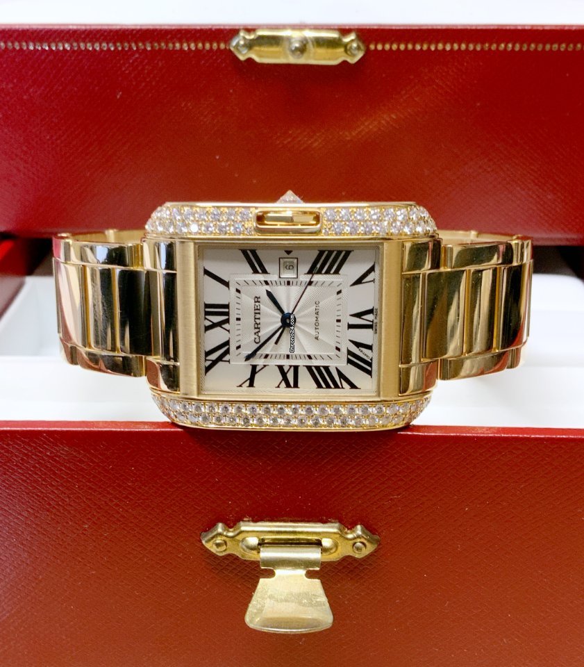 Cartier Tank Anglaise Womens watch Automatic Yellow gold wt100006 5