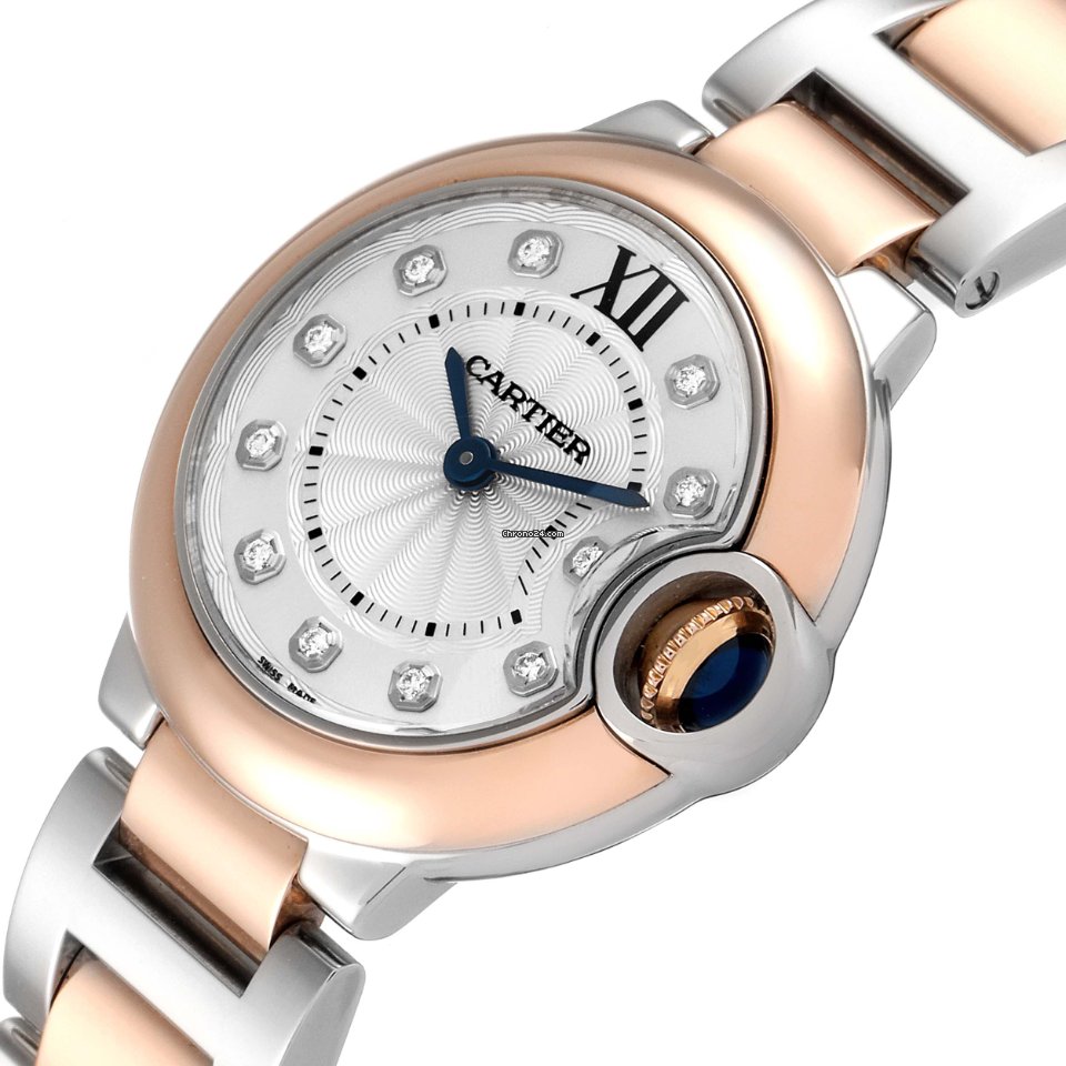 Cartier Ballon Bleu 28mm Womens watch Quartz Gold Steel W3BB0005 5
