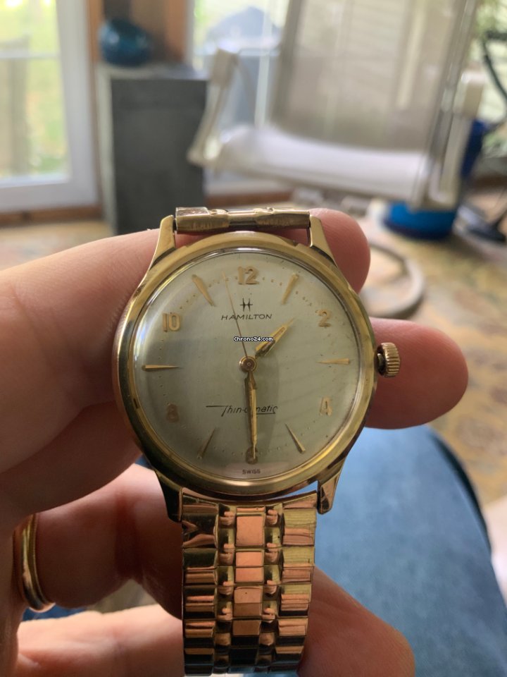 Hamilton Thin-O-Matic Mens watch Unisex Automatic Yellow gold H38435221 5