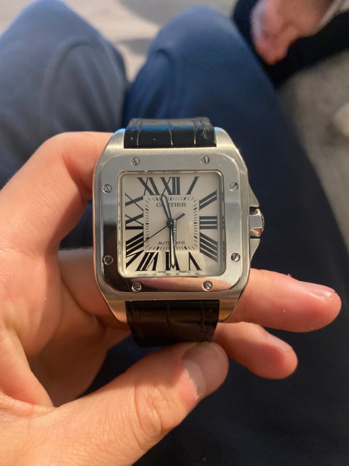 Cartier Santos 100 Mens watch Unisex Automatic Steel W20076X8 5
