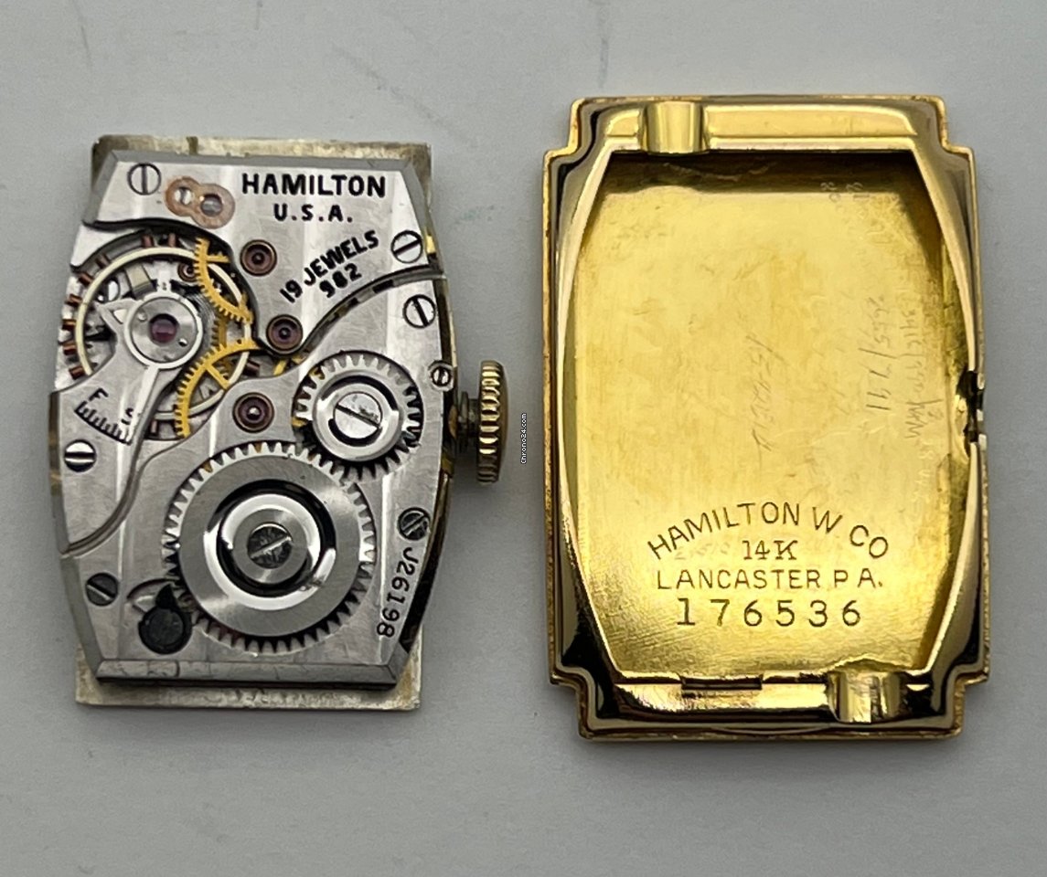 Hamilton Mens watch Unisex Manual winding Yellow gold Bentley 5