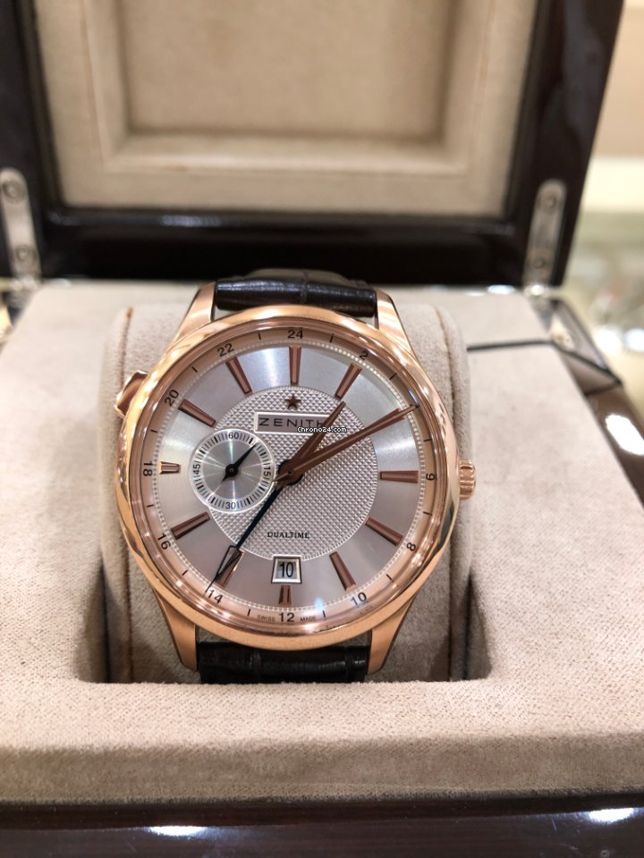 Zenith Elite Dual Time Mens watch Unisex Automatic Rose gold 18.2130.682 02.C498 5
