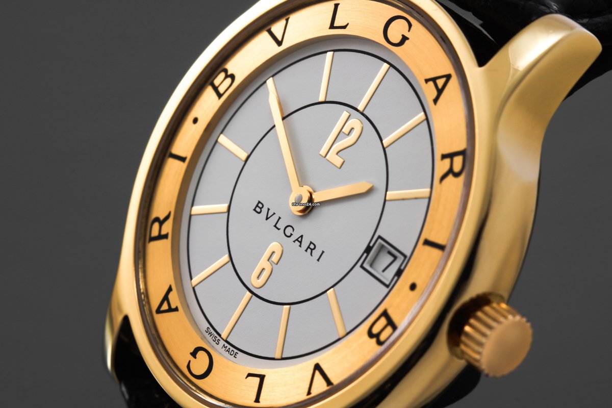 Bulgari Solotempo Mens watch Unisex Quartz Yellow gold ST35G 5