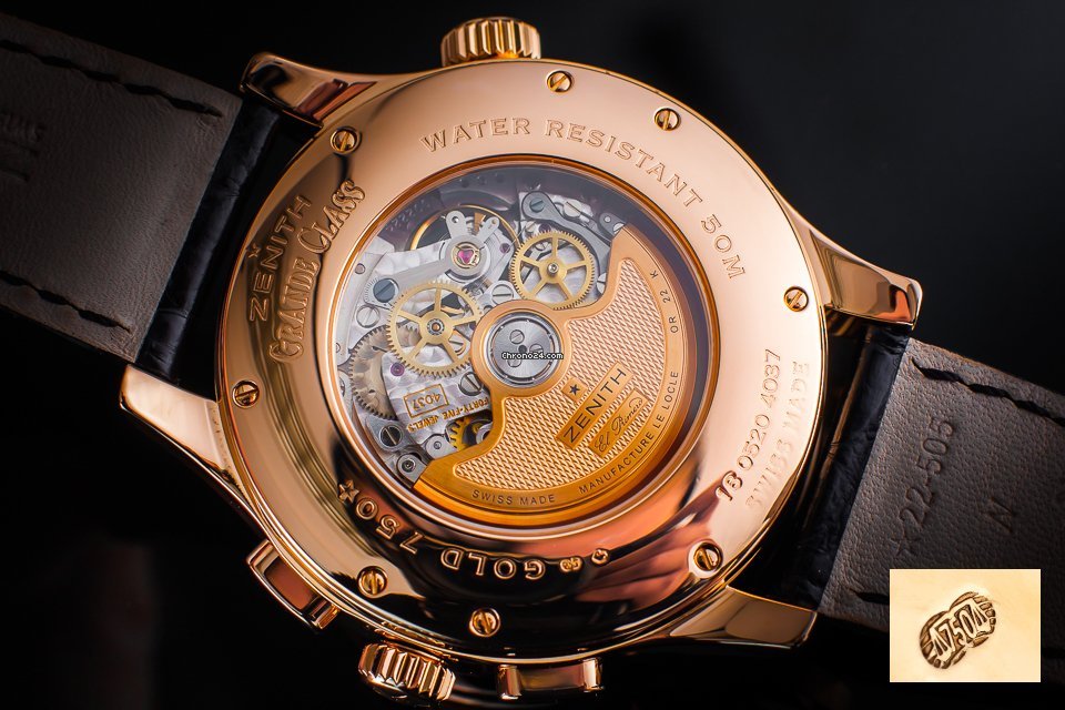 Zenith Mens watch Unisex Automatic Rose gold 18 0520 4037 5