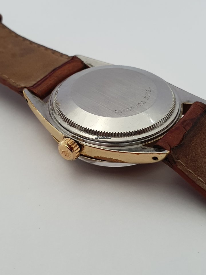 Rolex Oyster Perpetual Date Mens watch Unisex Gold Steel Automatic 1550 5