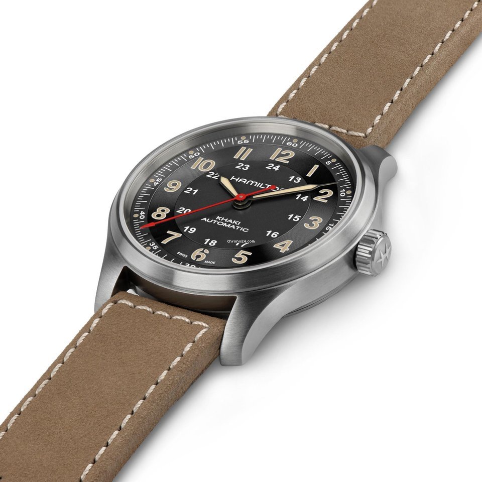 Hamilton Khaki Field Titanium Mens watch Unisex Automatic Titanium H70645533 5