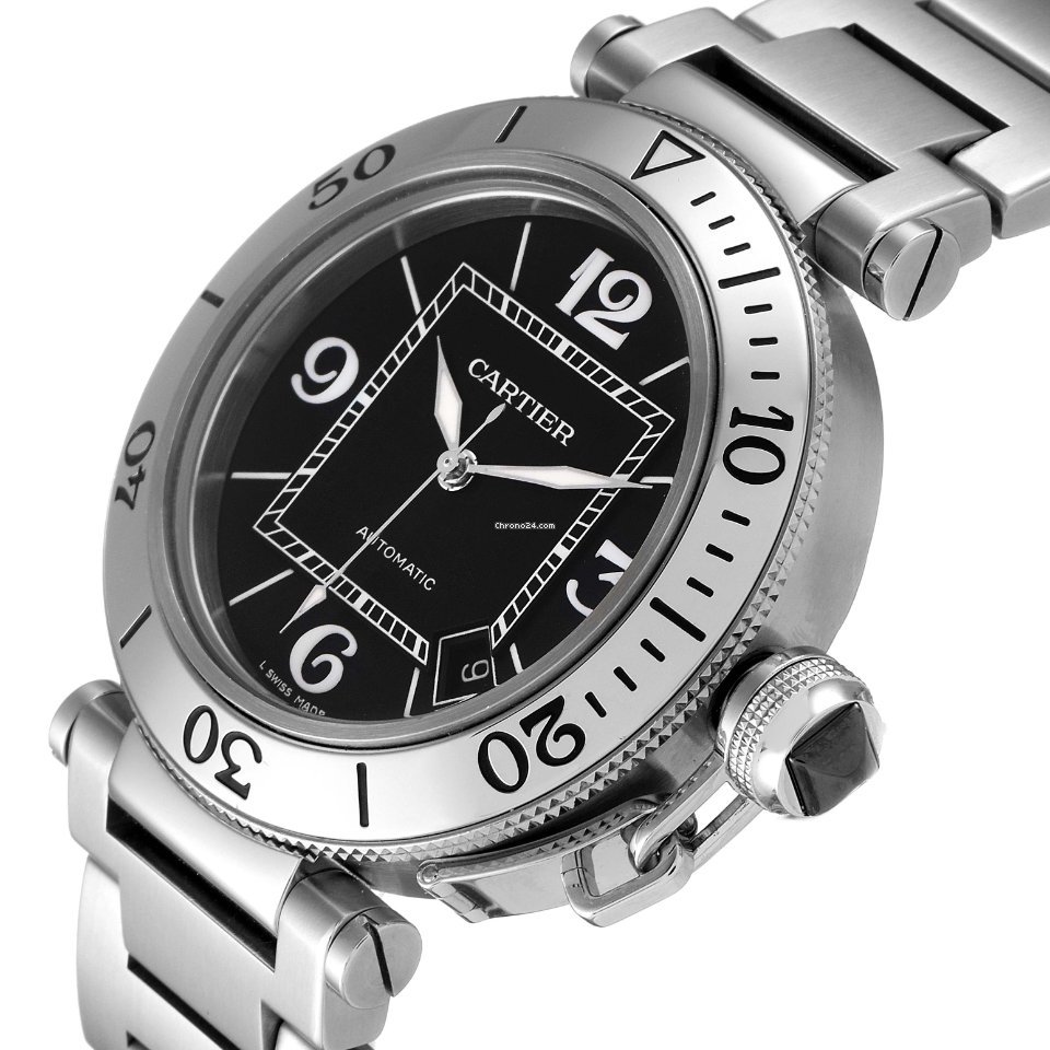 Cartier Pasha Seatimer Mens watch Unisex Automatic Steel W31077M7 5