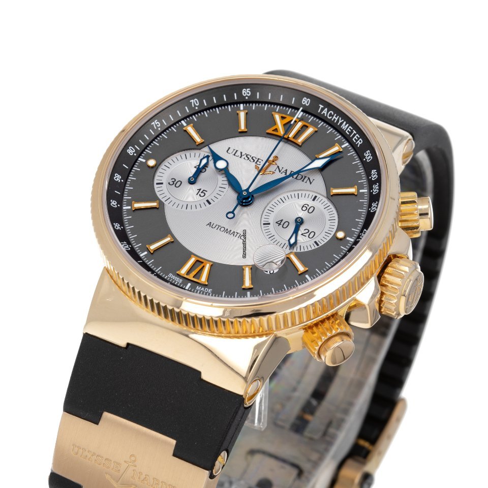 Ulysse Nardin Marine Chronograph Mens watch Unisex Automatic Rose gold 356-66 5