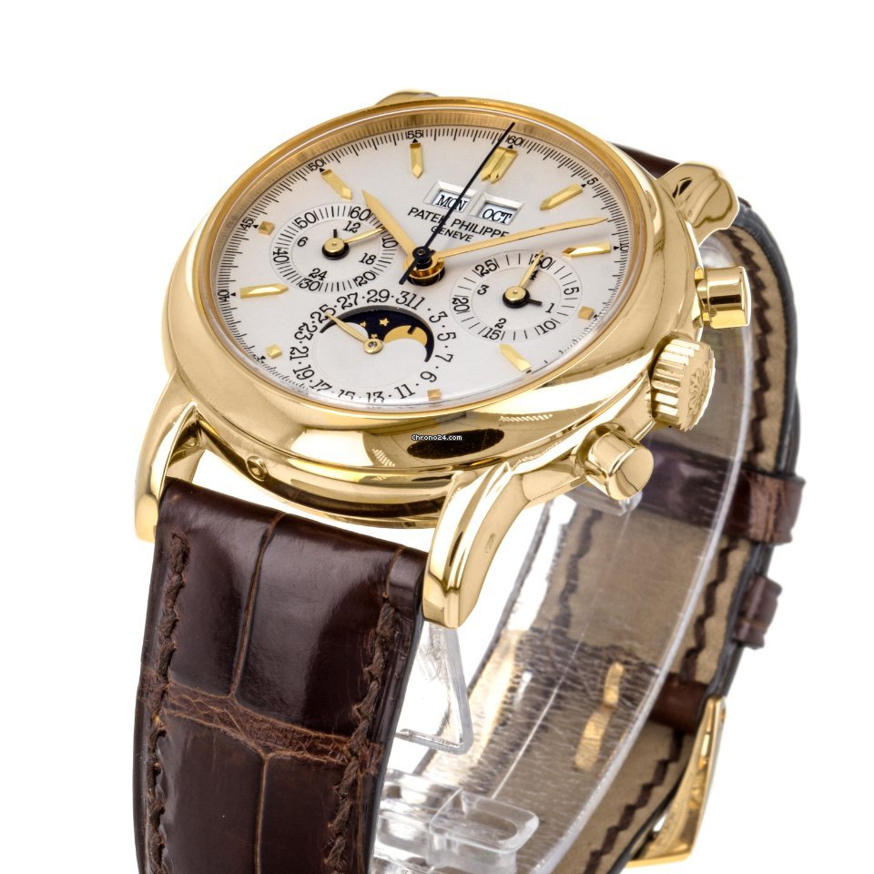 Patek Philippe Perpetual Calendar Chronograph Mens watch Unisex Manual winding Yellow gold 3970E 5
