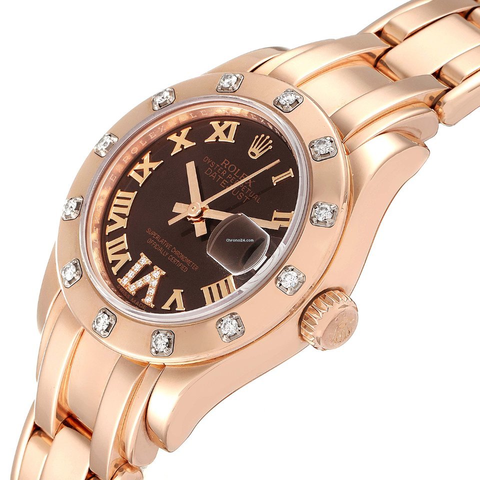 Rolex Lady-Datejust Pearlmaster Womens watch Rose gold Automatic 80315 5