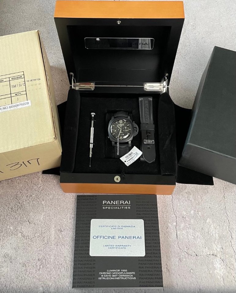 Panerai Luminor 1950 8 Days Chrono Monopulsante GMT Manual winding PAM 00317 or PAM 317 5
