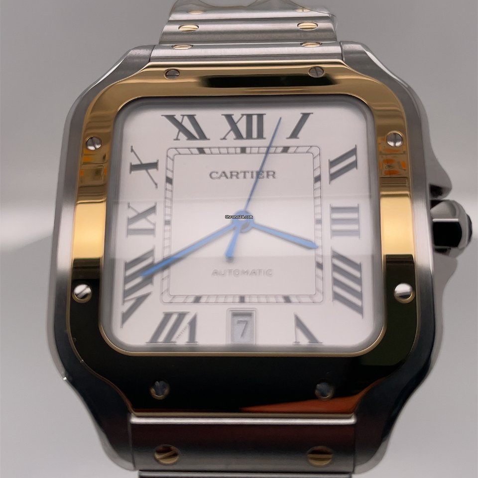 Cartier Santos Mens watch Unisex Automatic Gold Steel W2SA0006 5