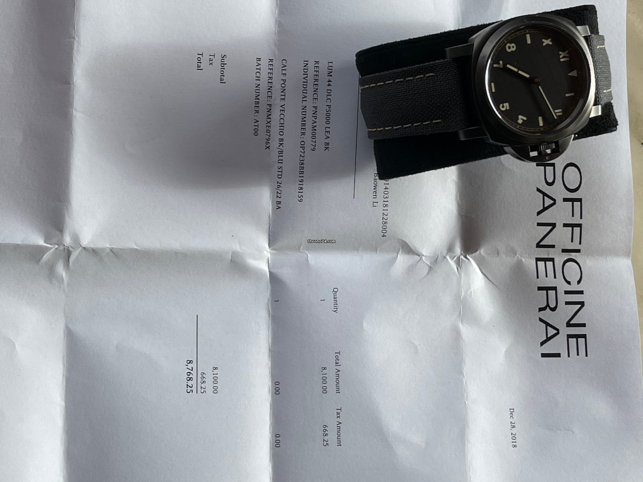 Panerai Luminor Mens watch Unisex Manual winding Titanium PAM779 5