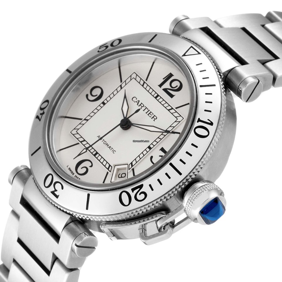 Cartier Pasha Seatimer Mens watch Unisex Automatic Steel W31080M7 5