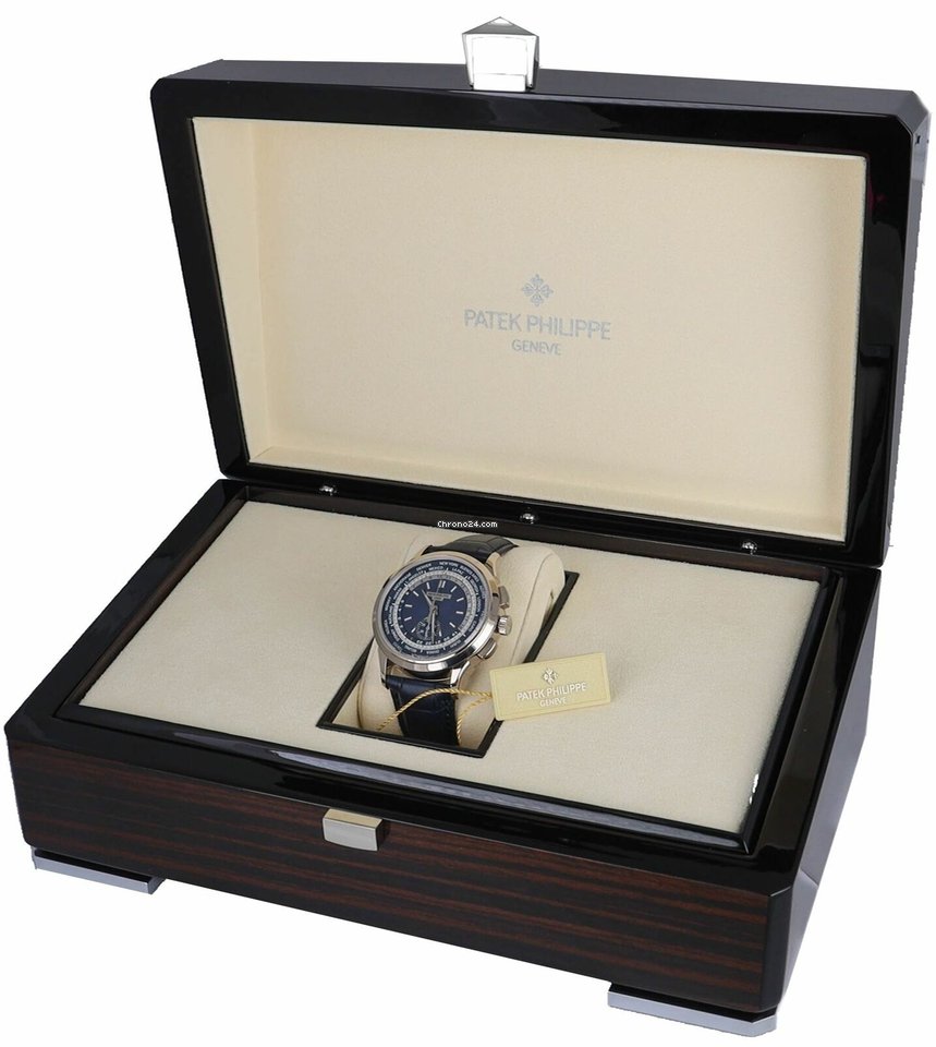 Patek Philippe World Time Chronograph Mens watch Unisex Automatic White gold 5930G 5