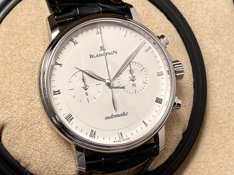 Blancpain Villeret Mens watch Unisex Automatic White gold 4082-1542-55 5