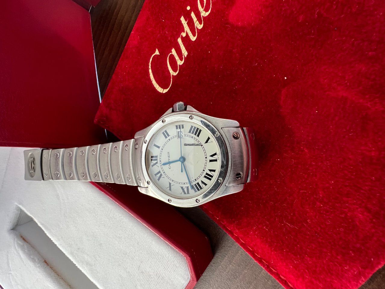 Cartier Santos Mens watch Unisex Quartz Steel 1561.1 5