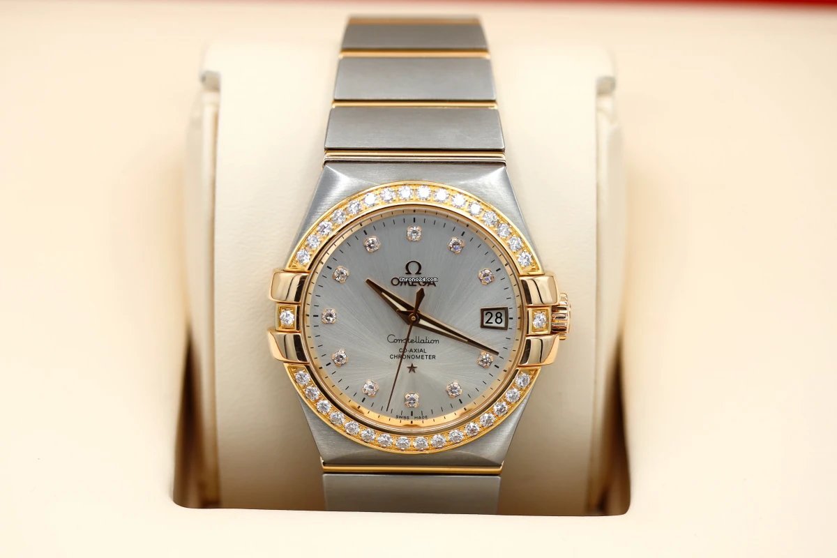 Omega Constellation Ladies Mens watch Unisex Automatic Gold Steel 123.25.35.20.52.001 5