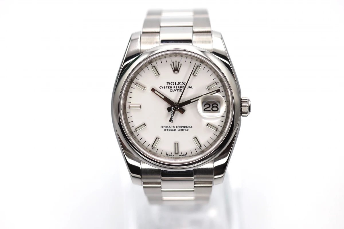 Rolex Oyster Perpetual Date Mens watch Unisex Steel Automatic 115200 5