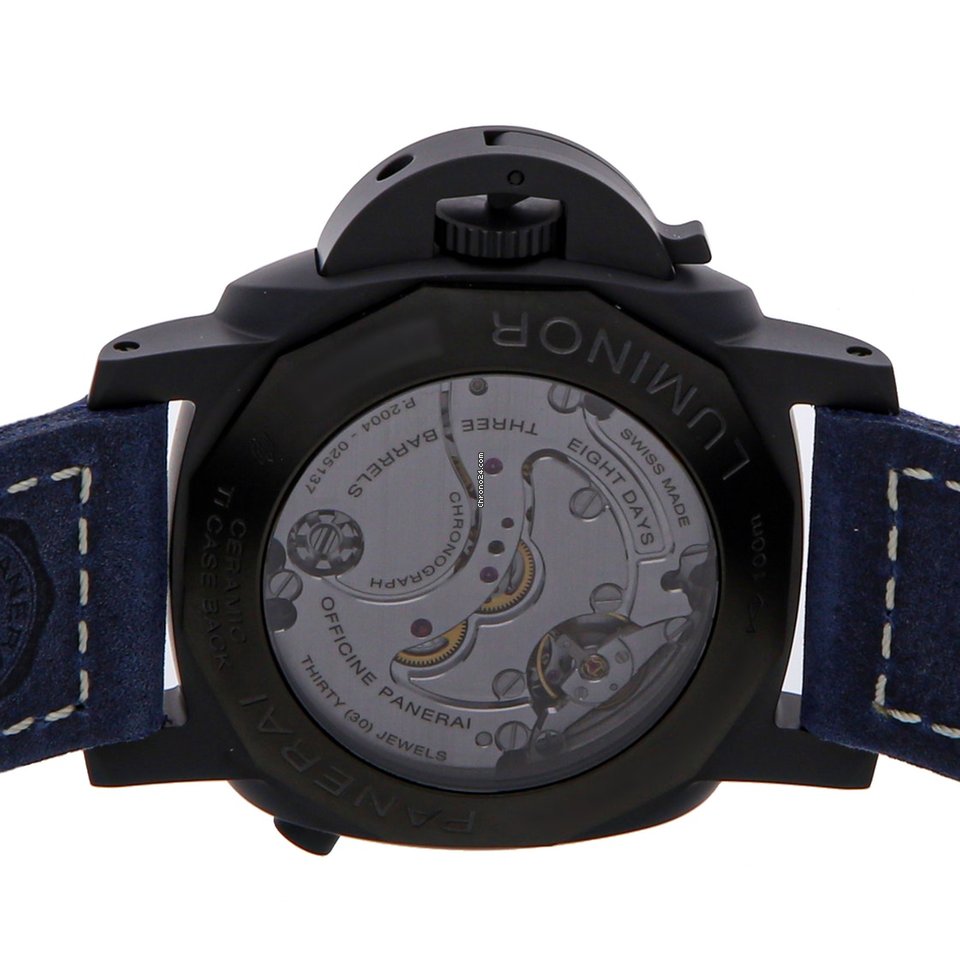 Panerai Luminor 1950 8 Days Chrono Monopulsante GMT Mens watch Unisex Automatic Ceramic PAM01135 5